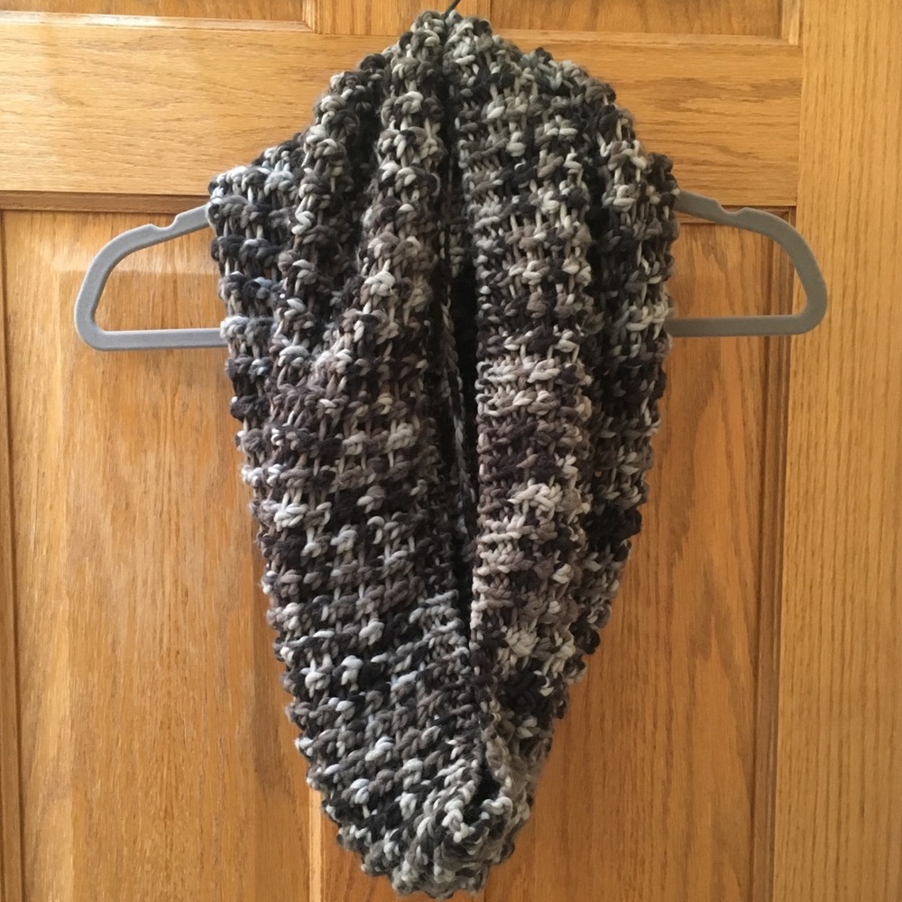 Gray/Black Infinity Scarf